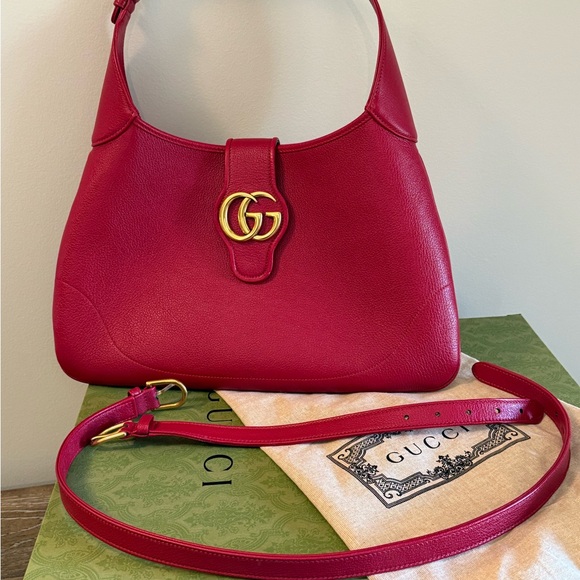 Stunning Gucci Aphrodite Medium Bag in Hard to Find Red - Picture 10 of 12